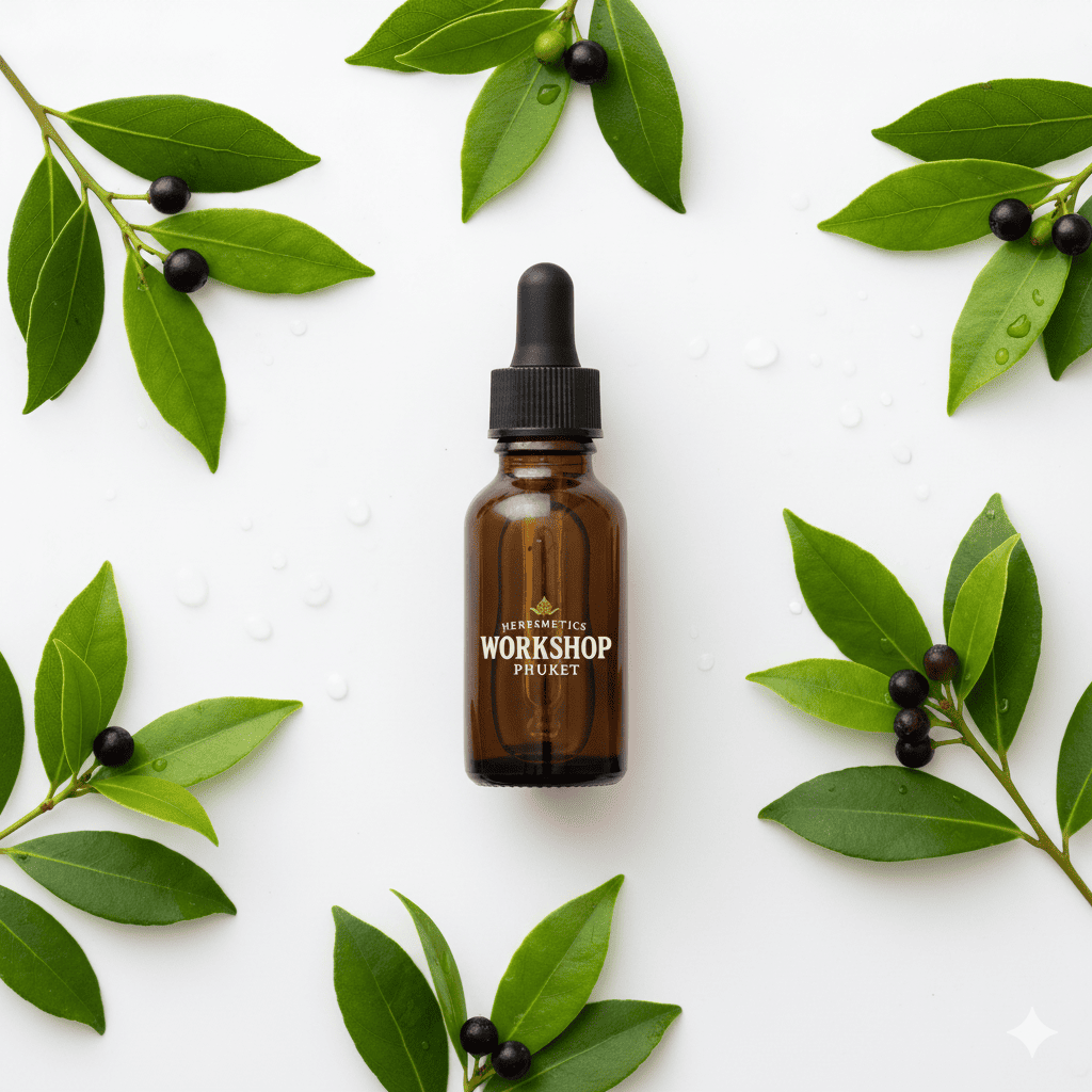 Bay West Indies essential oil — herbal, green, fresh — Herbsmetics Phuket