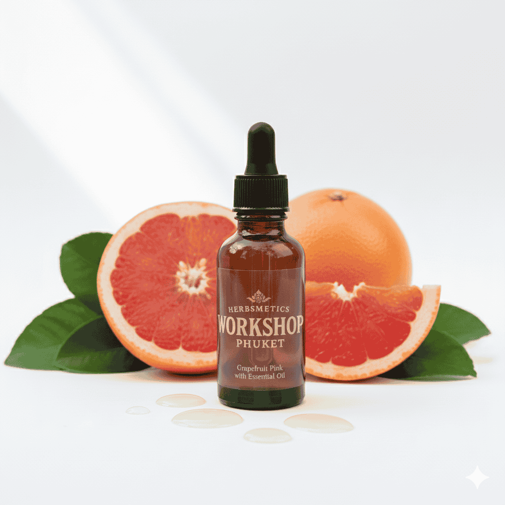 Grapefruit Pink essential oil — citrusy, bright, fresh — Herbsmetics Phuket