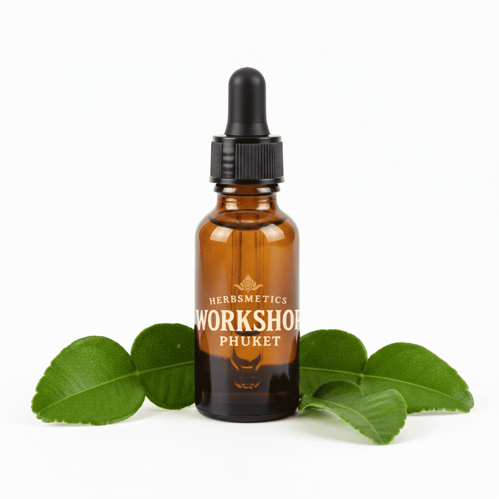 Kaffir Lime Leaf essential oil — citrusy, bright, fresh — Herbsmetics Phuket