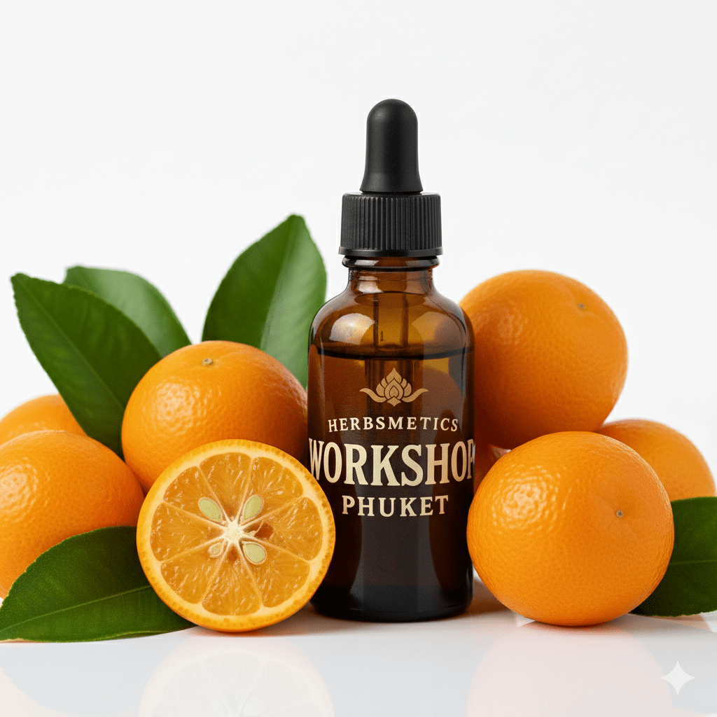 Kumquat essential oil — citrusy, bright, fresh — Herbsmetics Phuket