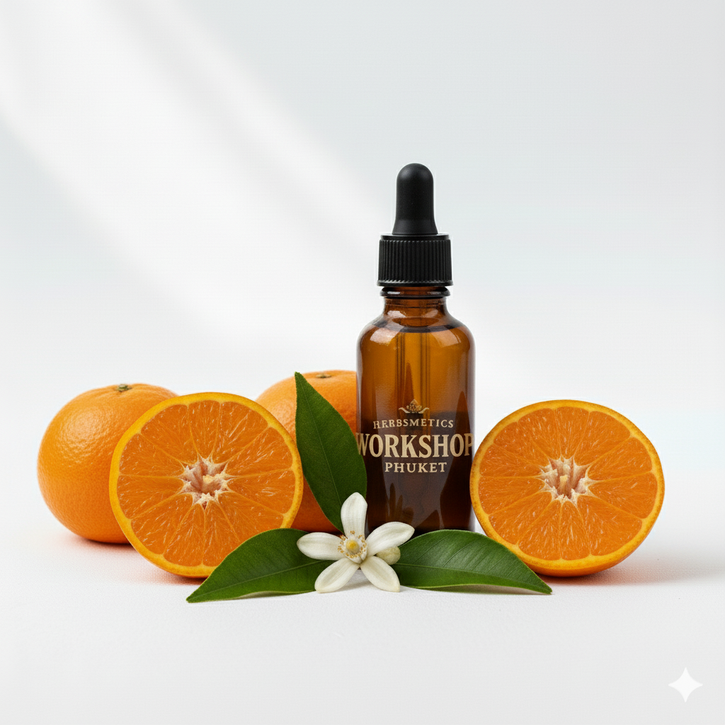 Mandarin essential oil — citrusy, bright, fresh — Herbsmetics Phuket