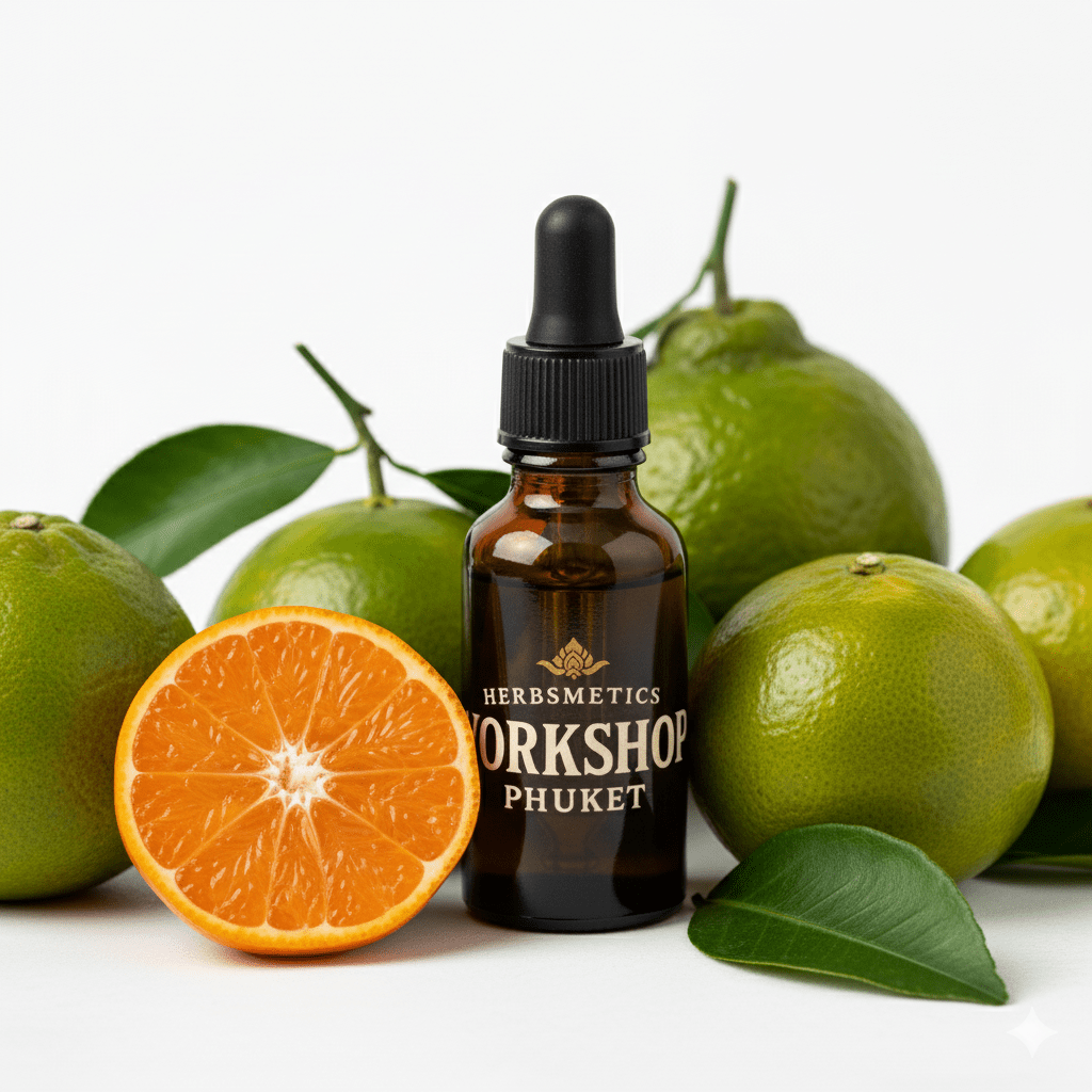 Mandarin Green essential oil — citrusy, bright, fresh — Herbsmetics Phuket