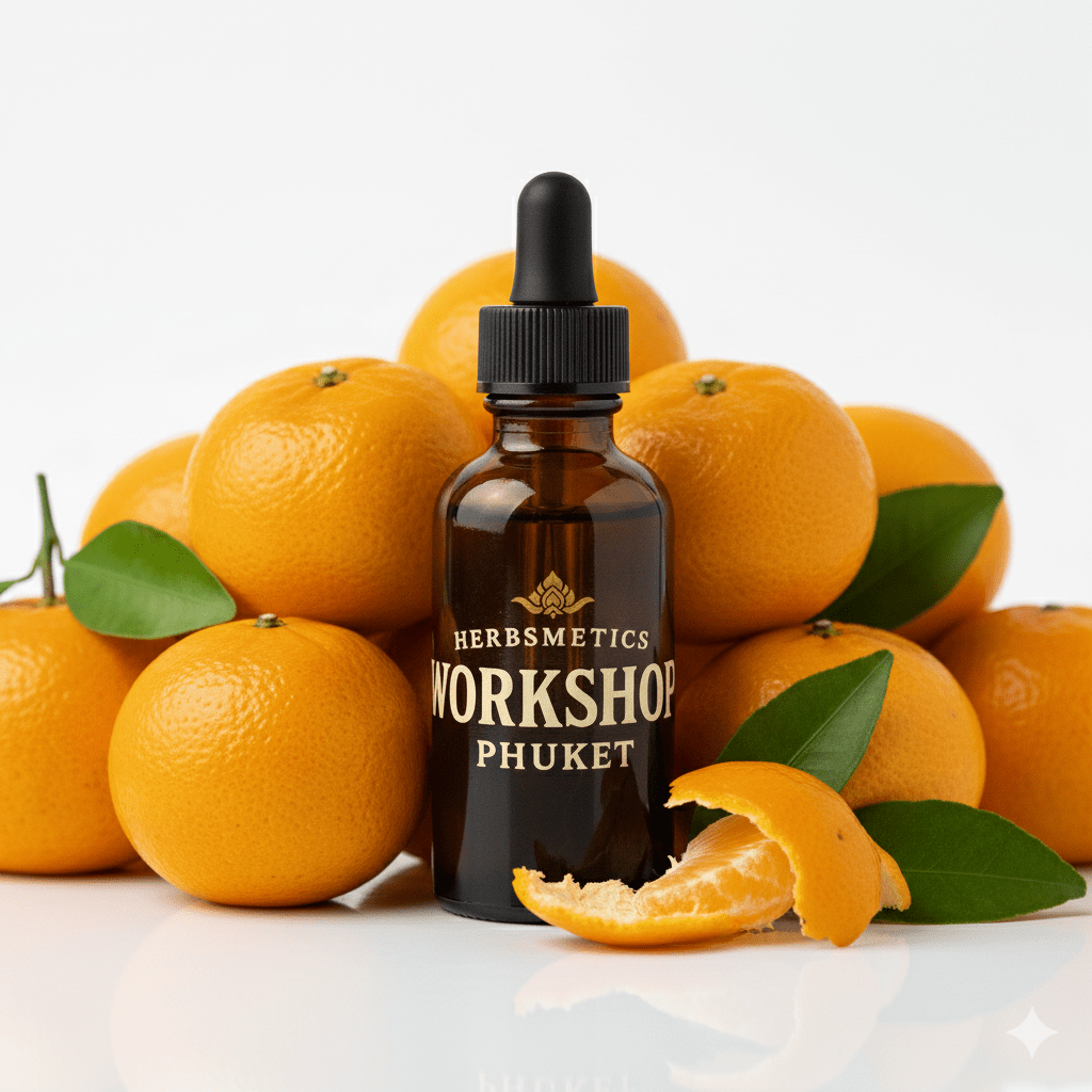 Mandarin Yellow essential oil — citrusy, bright, fresh — Herbsmetics Phuket