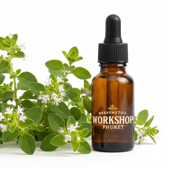 Marjoram Sweet essential oil — herbal, green, fresh, sweet — Herbsmetics Phuket