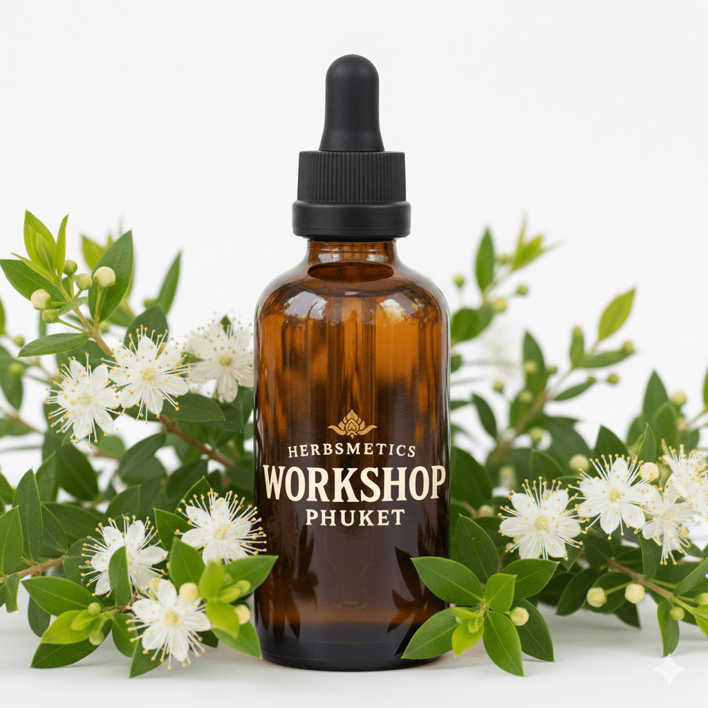 Myrtle Green essential oil — herbal, green, fresh — Herbsmetics Phuket