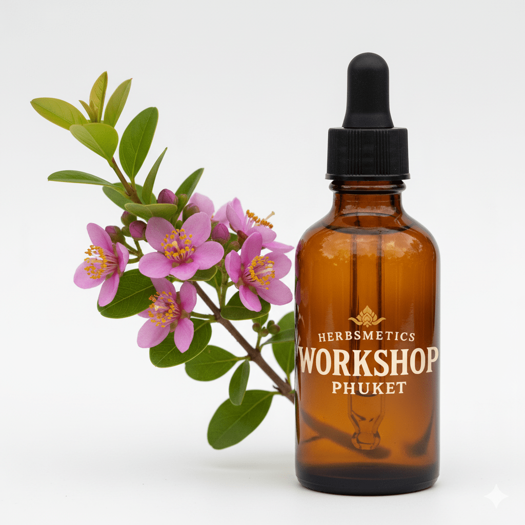 Myrtle Red essential oil — herbal, green, fresh — Herbsmetics Phuket
