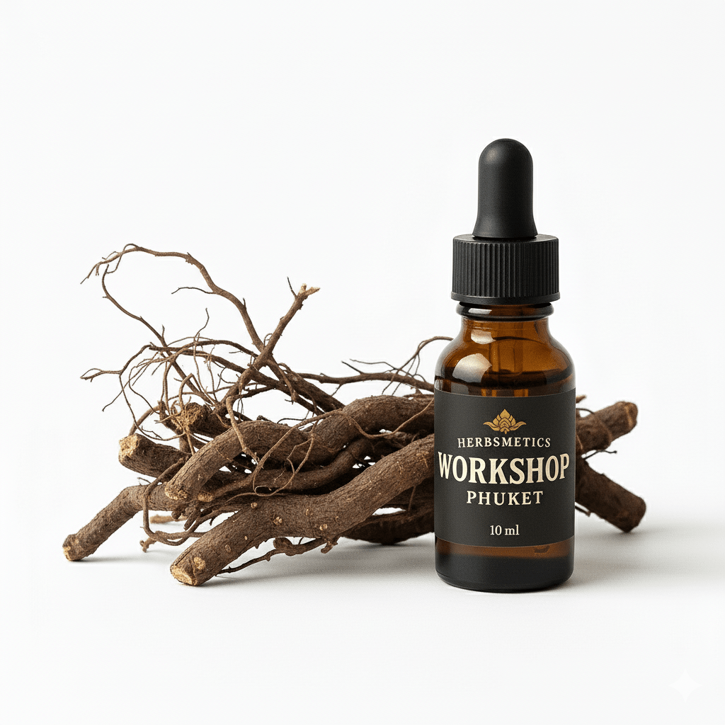 Nagarmotha essential oil — woody, earthy, warm — Herbsmetics Phuket