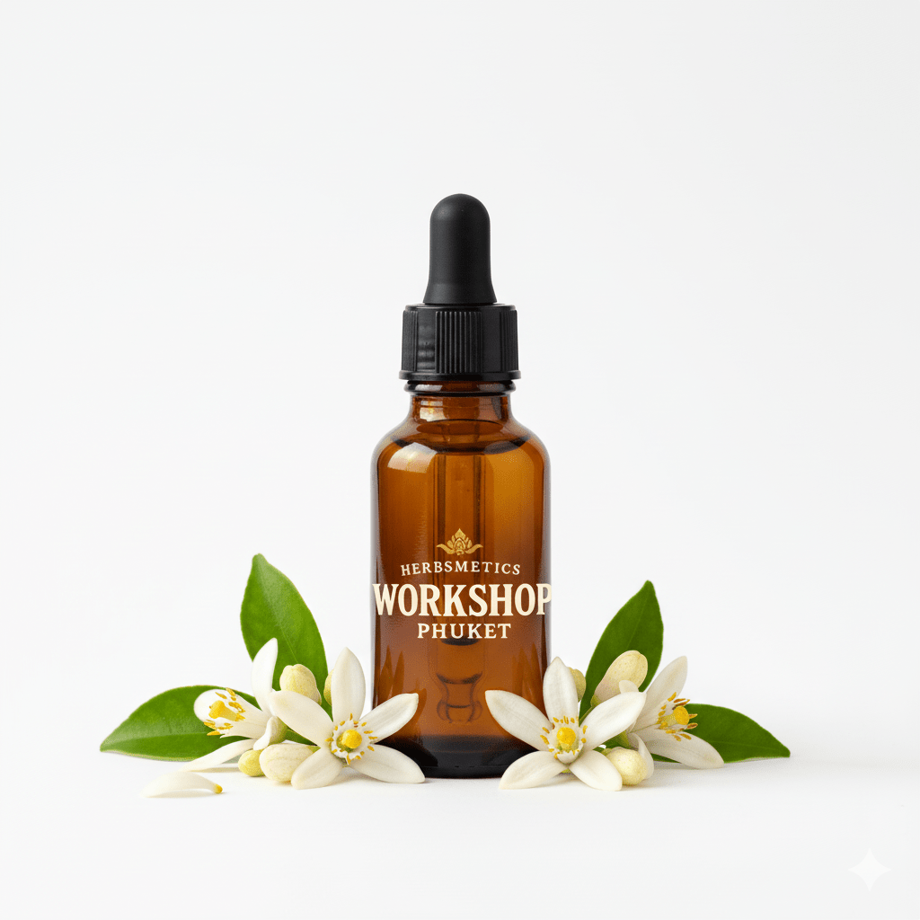 Neroli Absolute essential oil — citrusy, bright, fresh — Herbsmetics Phuket