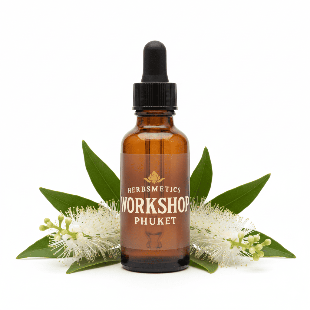 Niaouli essential oil — herbal, green, fresh — Herbsmetics Phuket