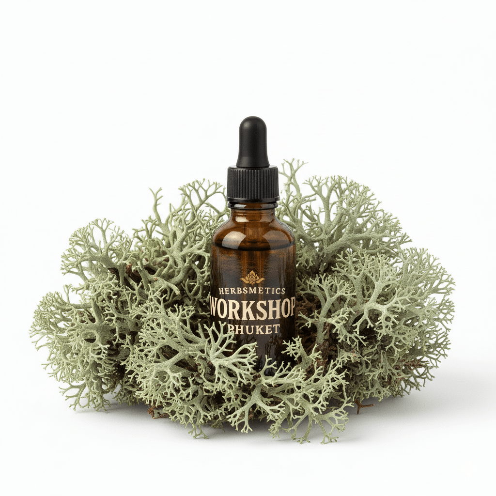 Oakmoss Absolute essential oil — herbal, green, fresh — Herbsmetics Phuket
