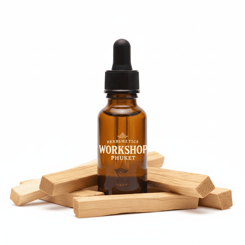 Palo Santo essential oil — herbal, green, fresh — Herbsmetics Phuket