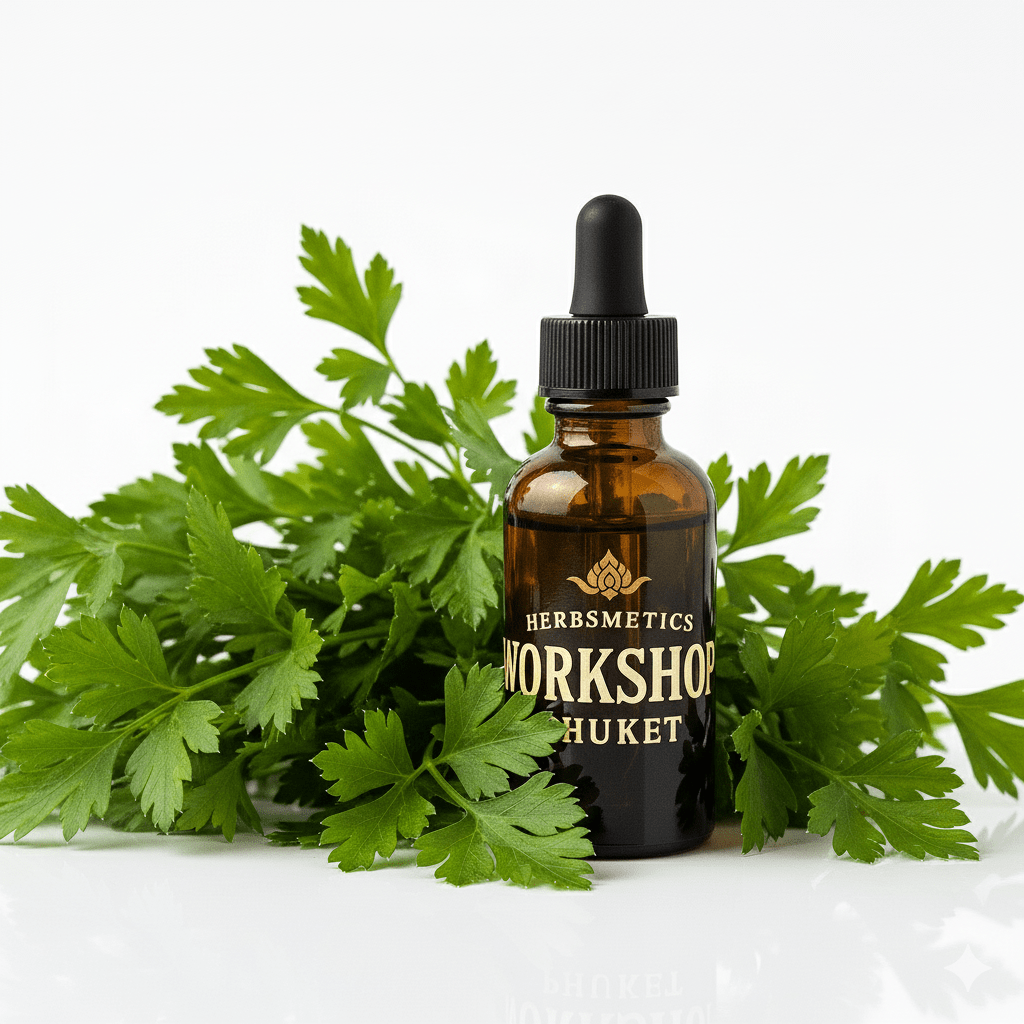 Parsley Leaf essential oil — herbal, green, fresh — Herbsmetics Phuket