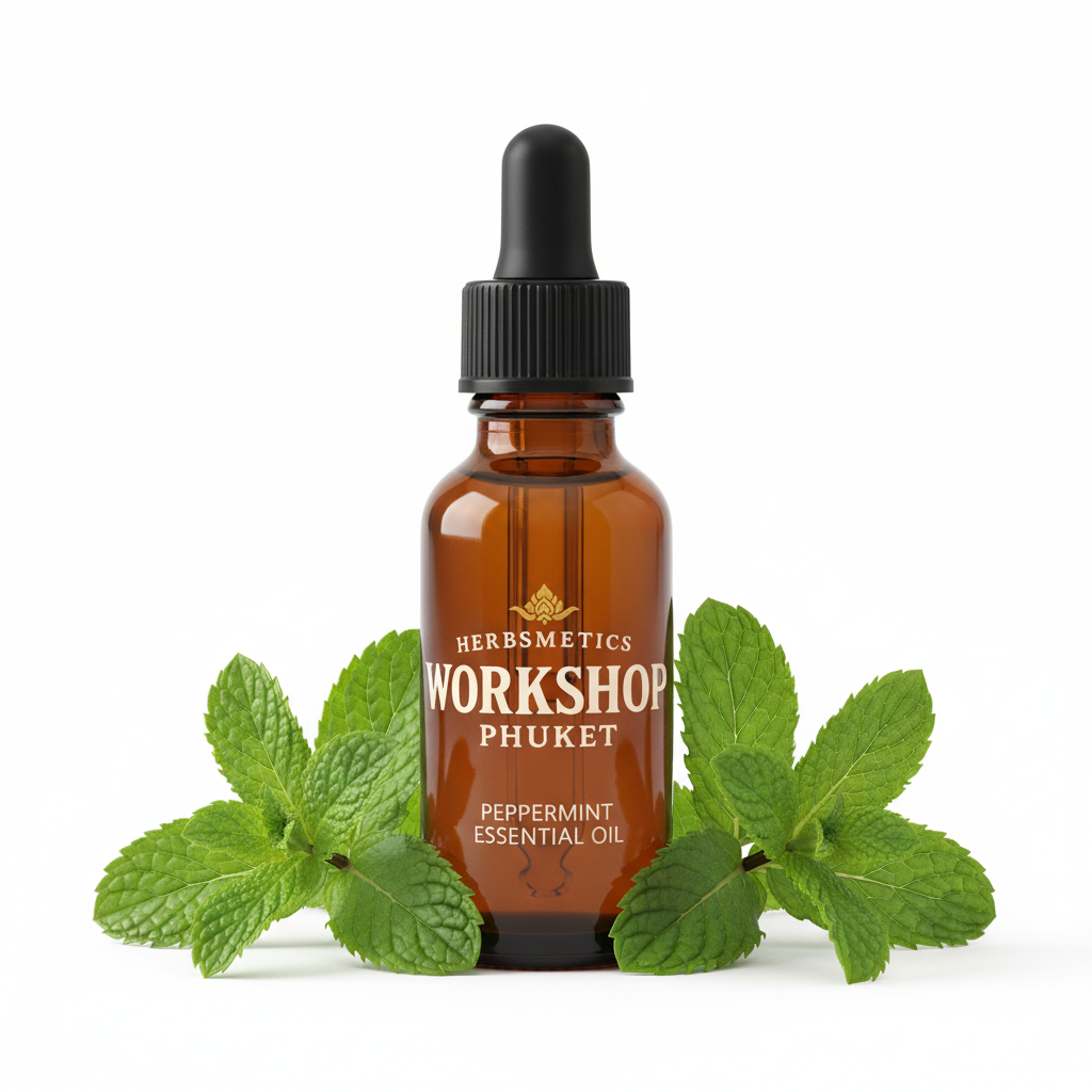 Peppermint essential oil — herbal, green, fresh — Herbsmetics Phuket