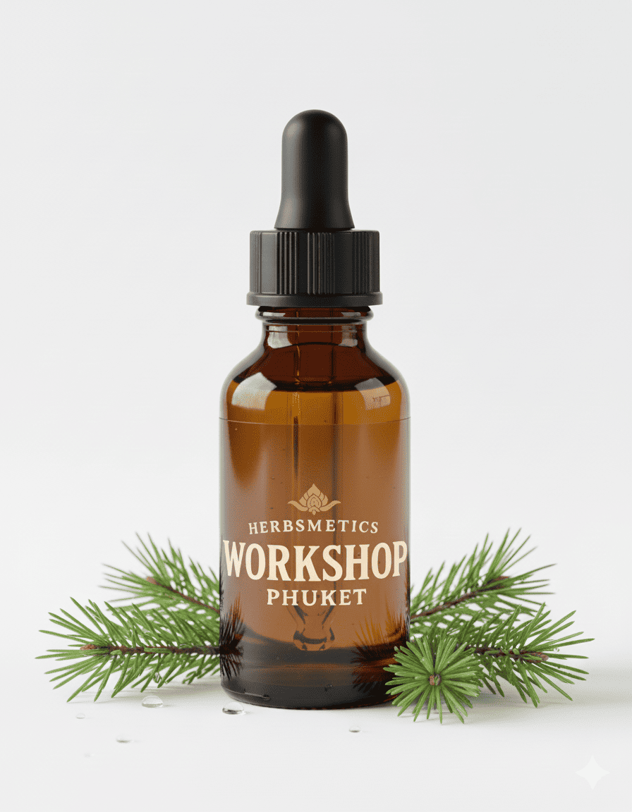 Pine Needle Dwarf essential oil — woody, earthy, warm — Herbsmetics Phuket