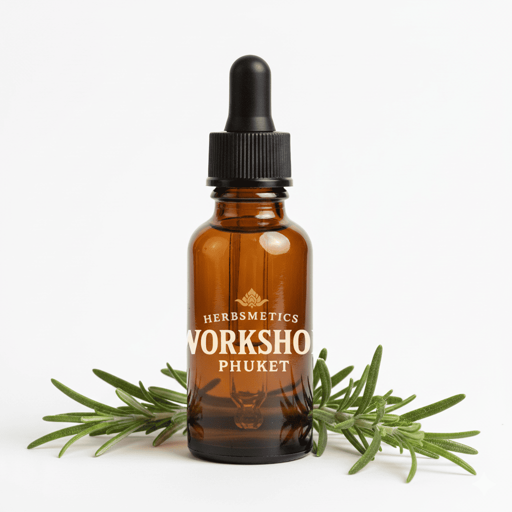 Rosemary ct. cineole essential oil — herbal, green, fresh — Herbsmetics Phuket