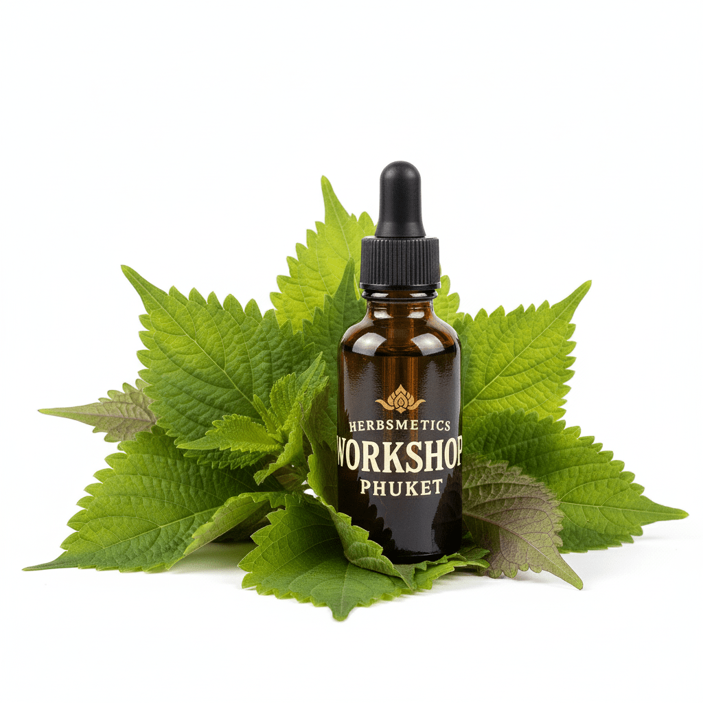 Shiso Leaf Absolute essential oil — herbal, green, fresh — Herbsmetics Phuket