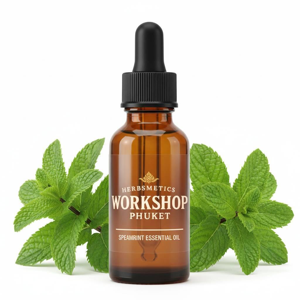 Spearmint essential oil — herbal, green, fresh — Herbsmetics Phuket