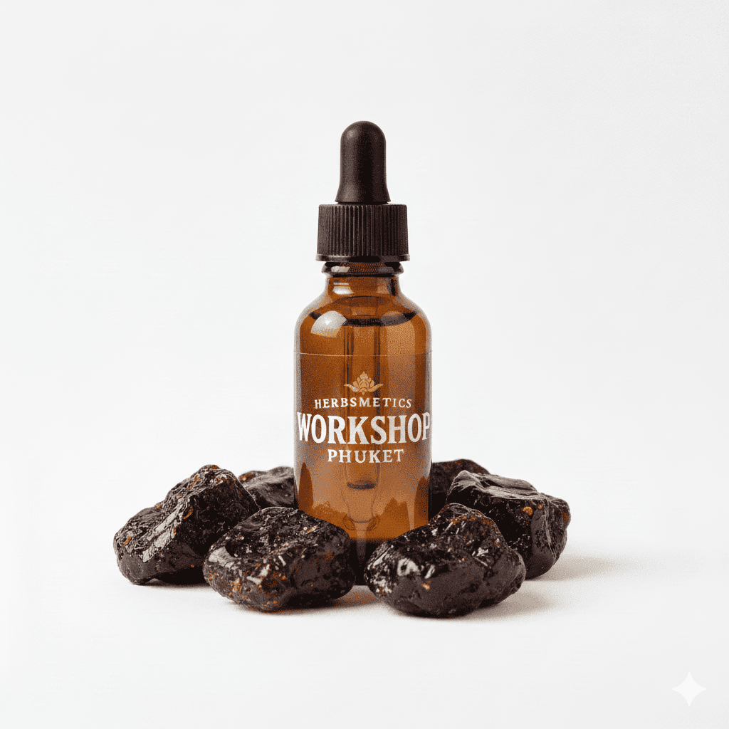 Storax Resinoid essential oil — herbal, green, fresh — Herbsmetics Phuket