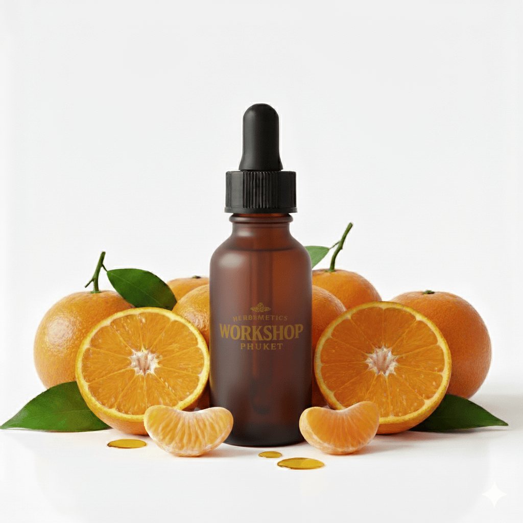 Tangerine essential oil — citrusy, bright, fresh — Herbsmetics Phuket
