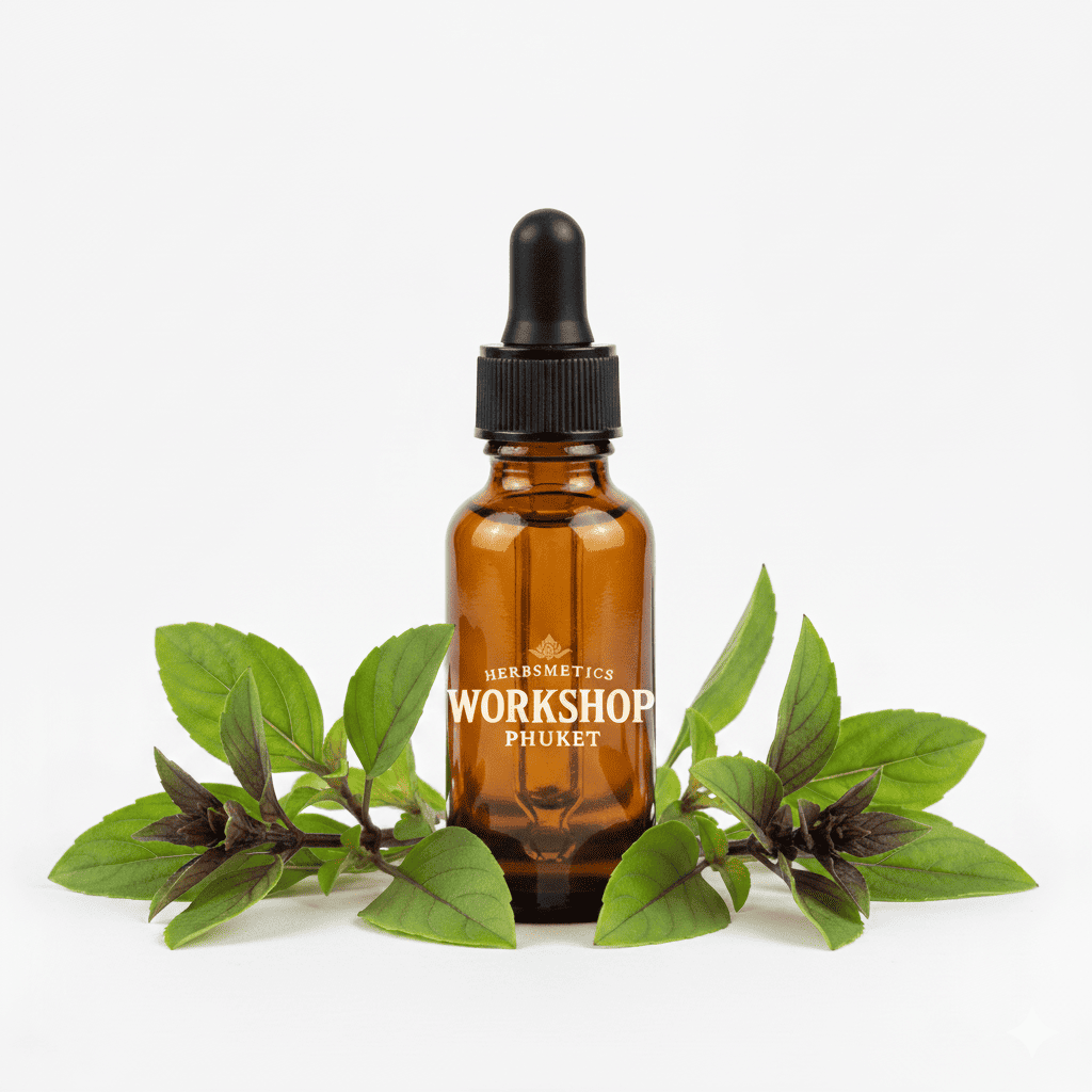 Thai Basil essential oil — herbal, green, fresh — Herbsmetics Phuket