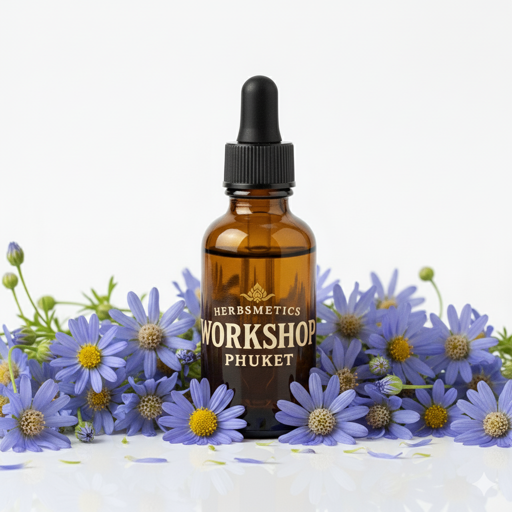 Blue Chamomile essential oil — floral, sweet, romantic — Herbsmetics Phuket