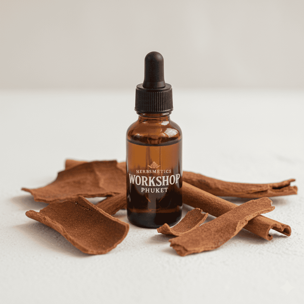 Cassia essential oil — spicy, warm, exotic — Herbsmetics Phuket