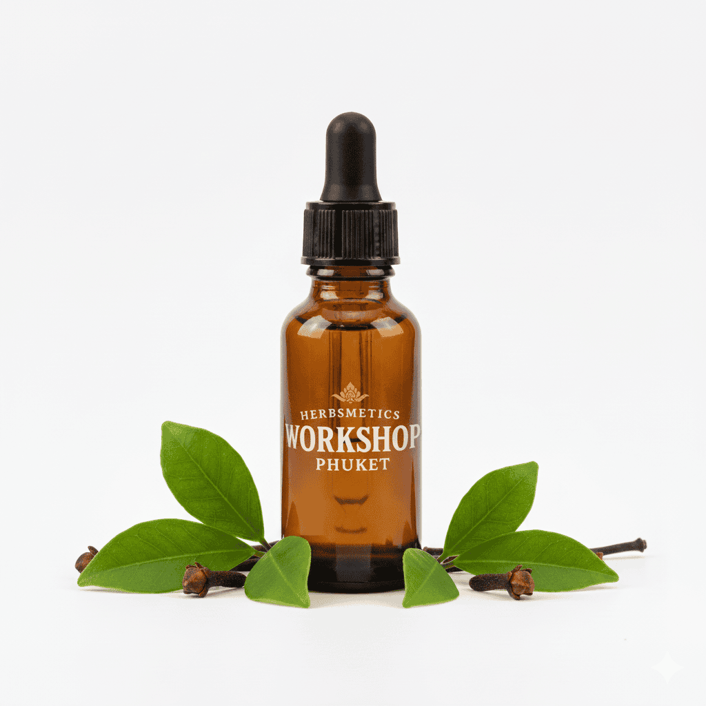 Clove Leaf essential oil — spicy, warm, exotic — Herbsmetics Phuket