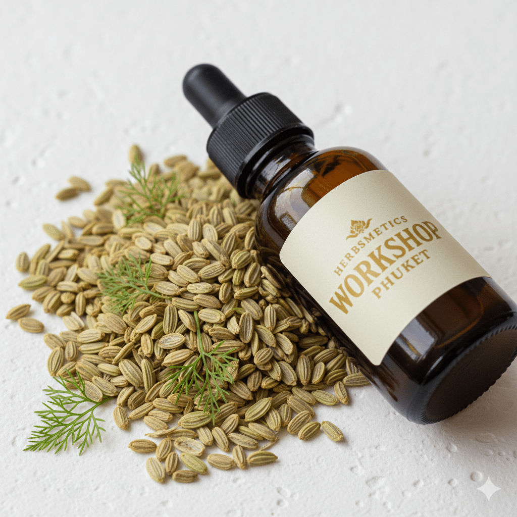 Fennel Sweet essential oil — spicy, warm, exotic, sweet — Herbsmetics Phuket