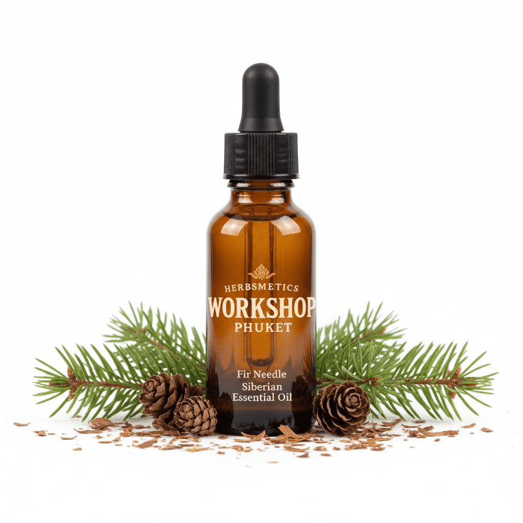 Fir Needle Siberian essential oil — balsamic, resinous, deep — Herbsmetics Phuket