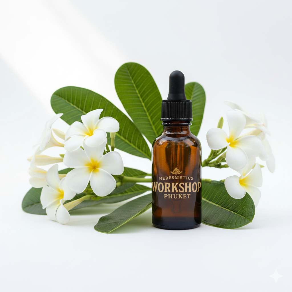 Frangipani Absolute essential oil — floral, sweet, romantic — Herbsmetics Phuket