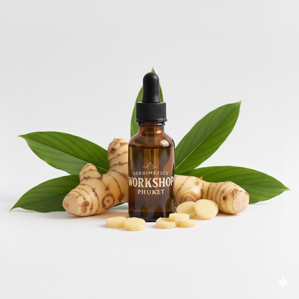 Galangal essential oil — spicy, warm, exotic — Herbsmetics Phuket