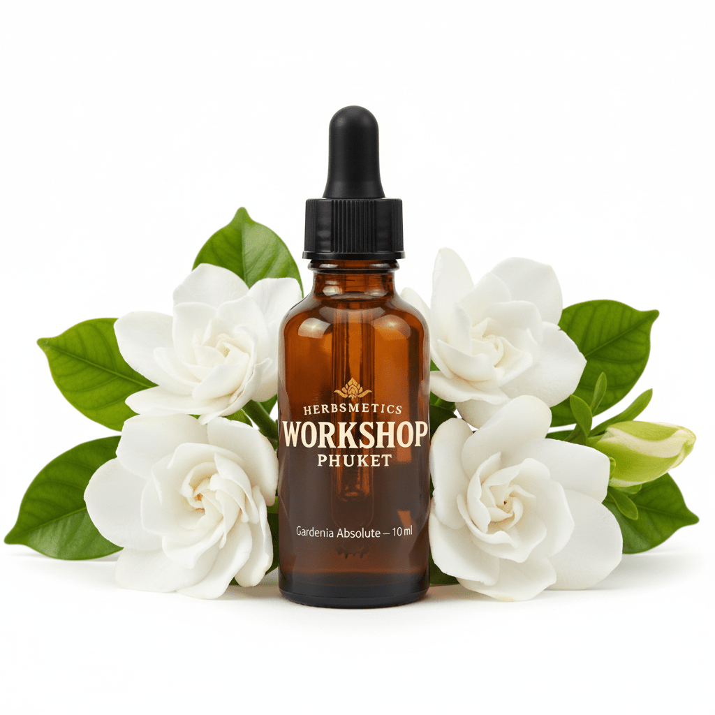 Gardenia Absolute essential oil — floral, sweet, romantic — Herbsmetics Phuket