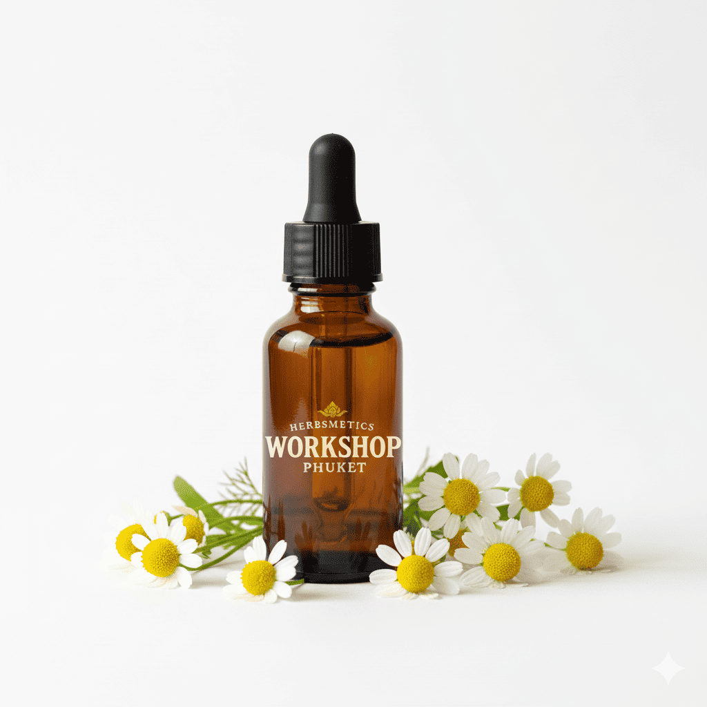 German Chamomile essential oil — floral, sweet, romantic — Herbsmetics Phuket