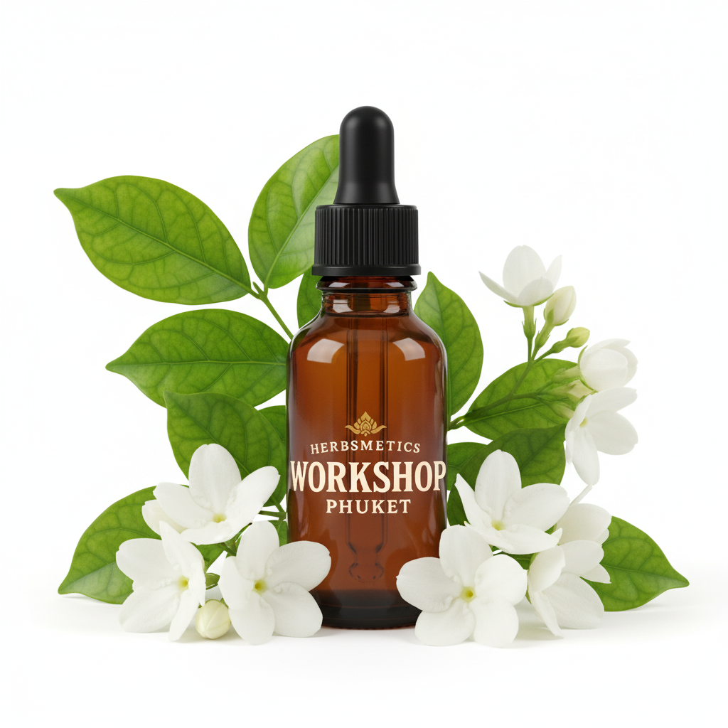 Jasmine Sambac Absolute essential oil — floral, sweet, romantic — Herbsmetics Phuket