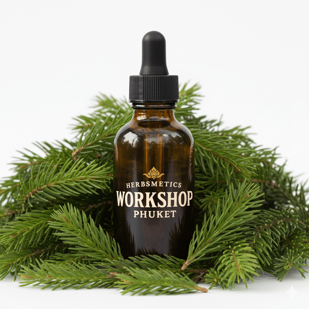 Needle Fir Silver essential oil — balsamic, resinous, deep — Herbsmetics Phuket
