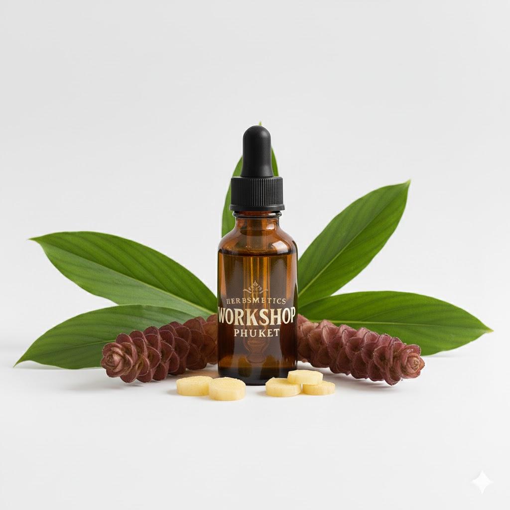 Plai essential oil — spicy, warm, exotic — Herbsmetics Phuket