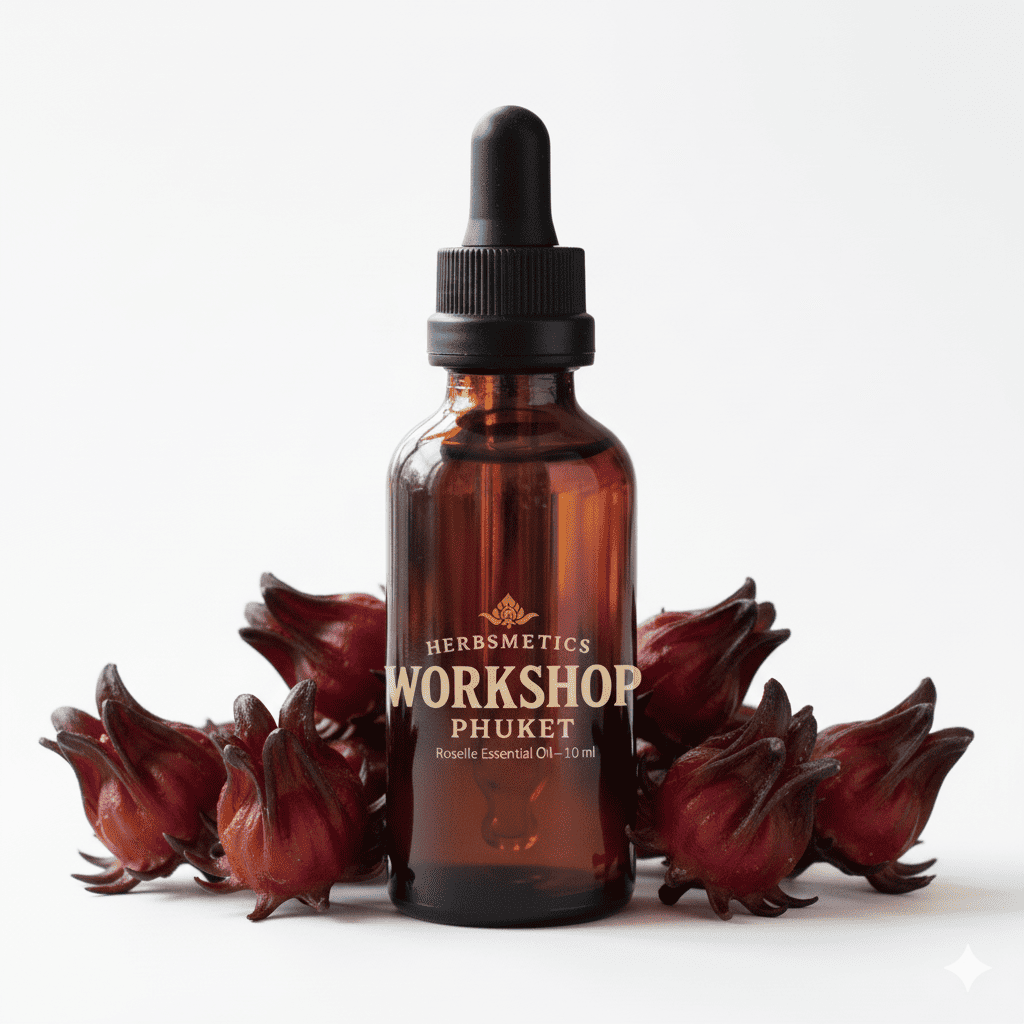 Roselle Hibiscus Seed Oil essential oil — floral, sweet, romantic — Herbsmetics Phuket
