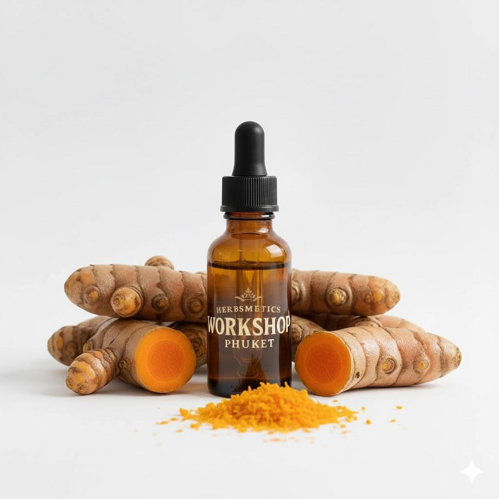 Turmeric essential oil — spicy, warm, exotic — Herbsmetics Phuket