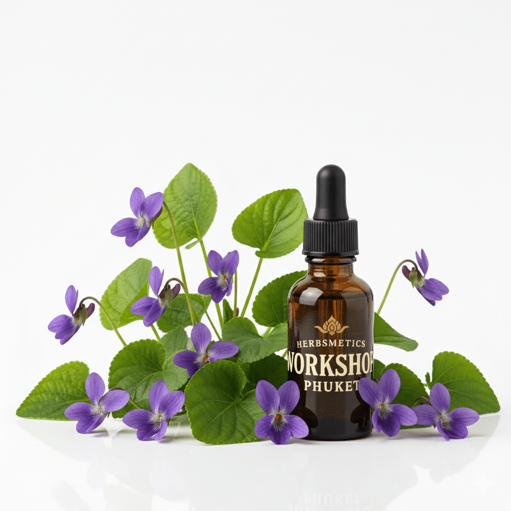 Violet Leaf Absolute essential oil — floral, sweet, romantic — Herbsmetics Phuket