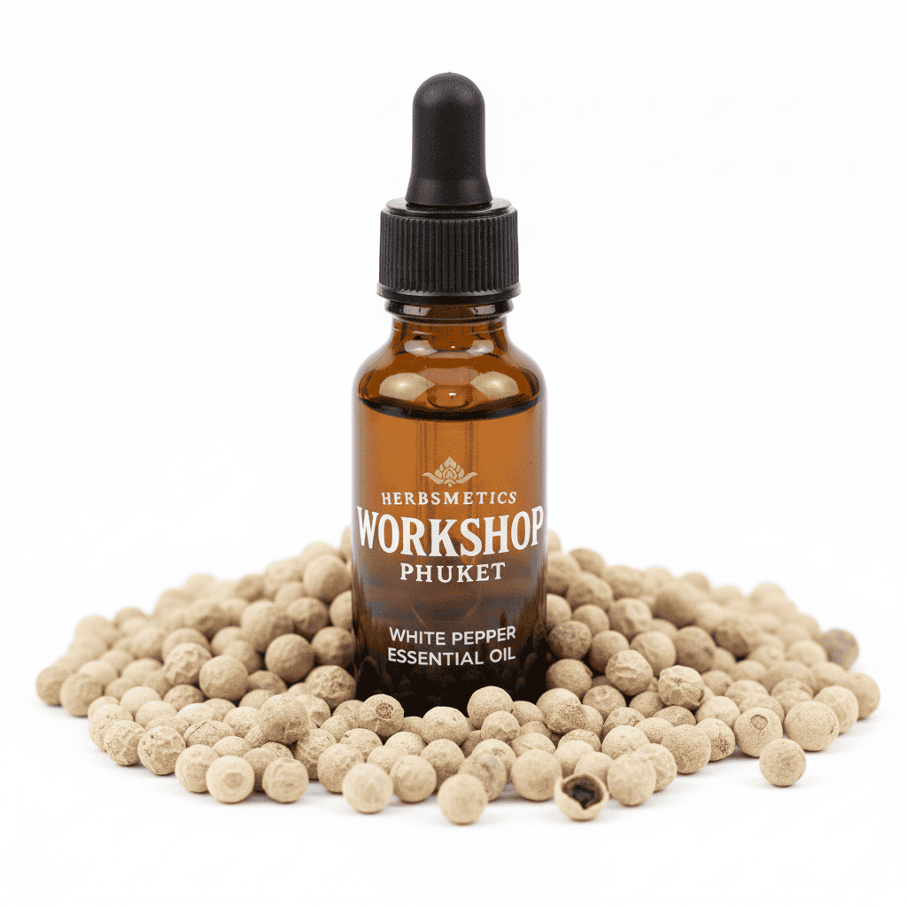 White Pepper essential oil — spicy, warm, exotic — Herbsmetics Phuket